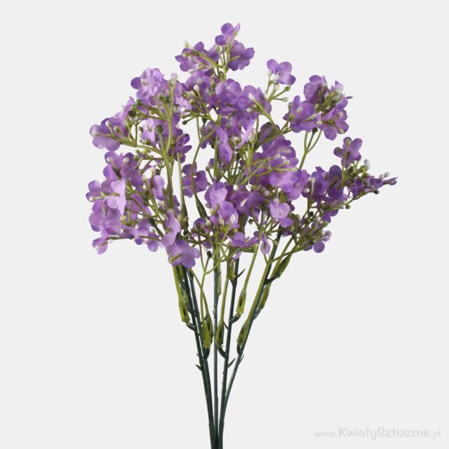 Liila harsokukkakimppu tekokukista, 30 cm