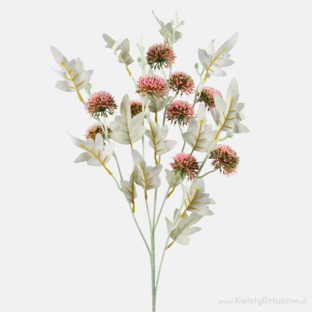 Korallinvärinen ohdakkeen tekokukkaoksa