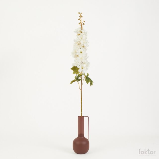 Valkoinen jaloritarinkannuksen tekokukka 95 cm