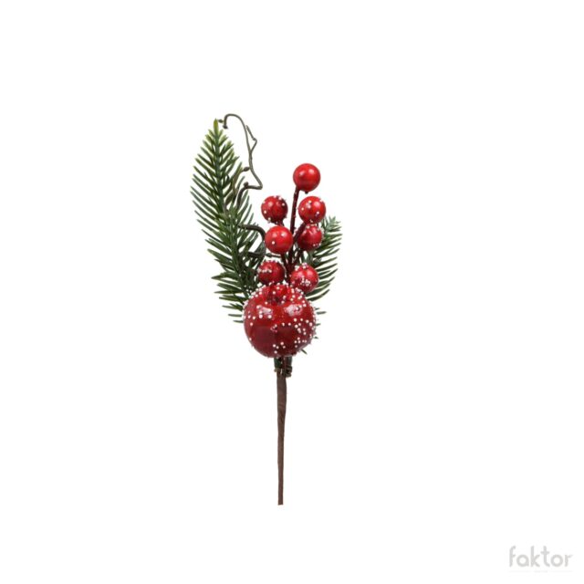 Punainen joulukoristepiikki, 23 cm