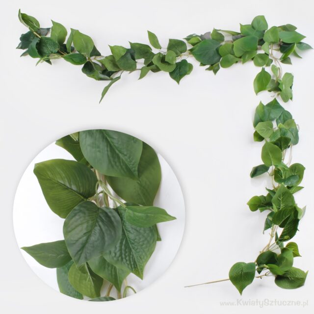 Vihreä pothos-tekokasviköynnös 2,1 m