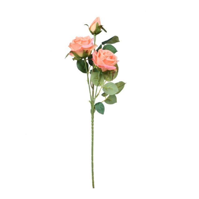 Vaaleanpunainen tekoruusun oksa 58 cm
