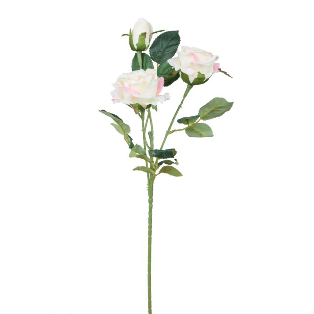 Kerman- ja vaaleanpunainen tekoruusun oksa 58 cm