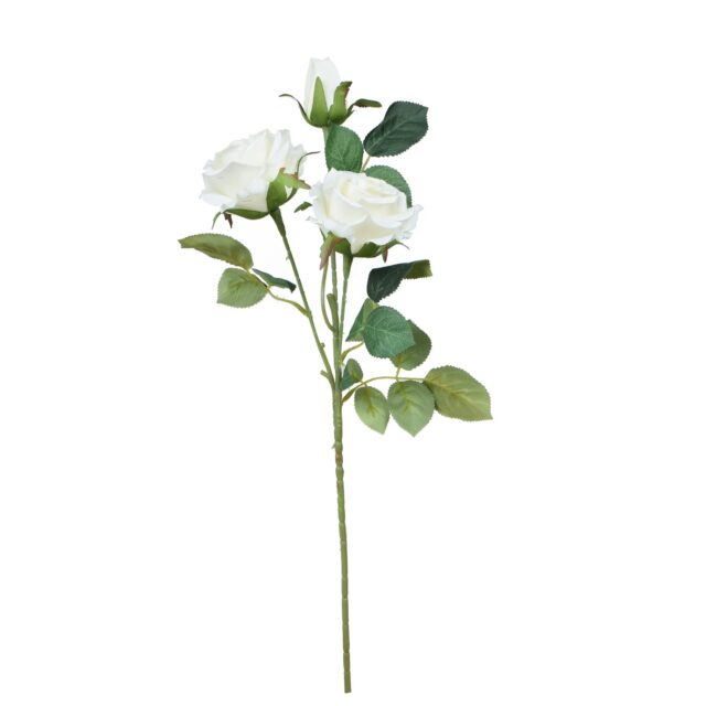 Kermanvärinen tekoruusun oksa 58 cm