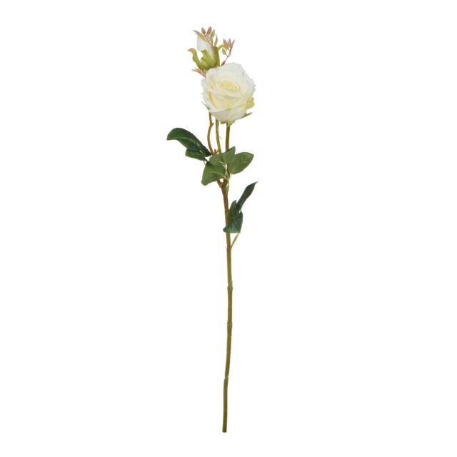 Kermanvärinen tekoruusun oksa 65 cm