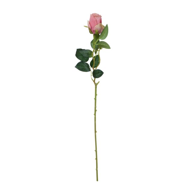 Vaaleanpunainen ja kermanvärinen tekoruusun oksa 67 cm