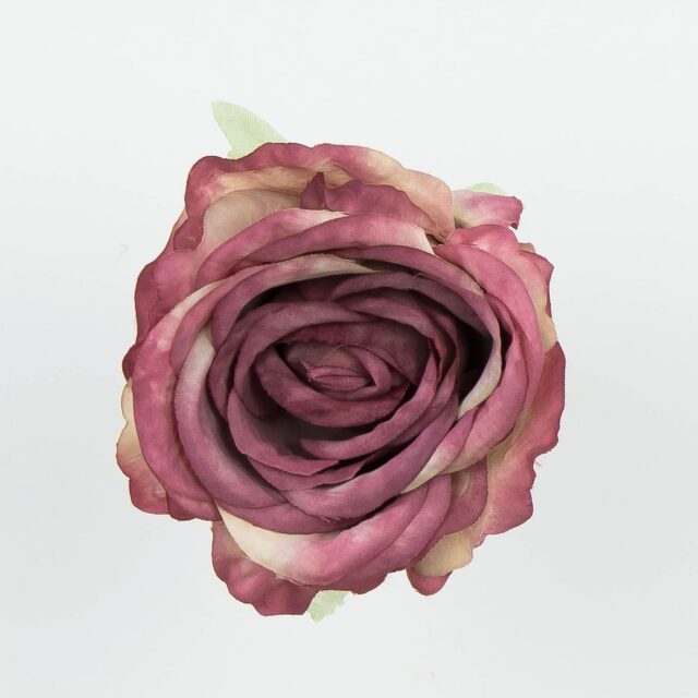 Vihreä-violetti avoin tekoruusun kukkapää