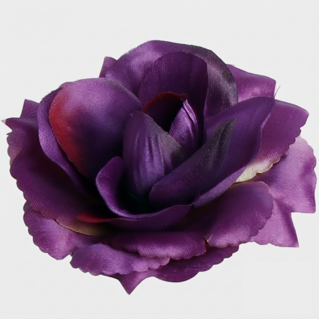 Violetti-beige avonainen ruusun tekokukan kukkapää