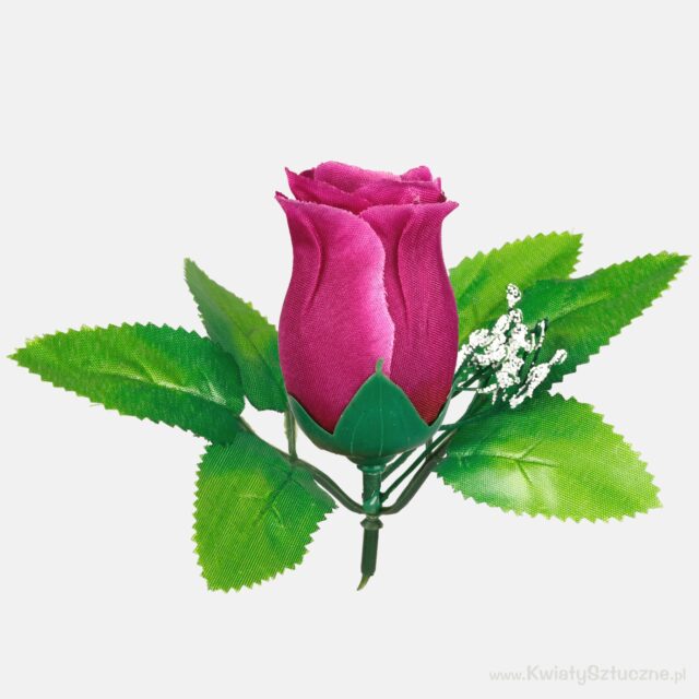 Violetti tekoruusunuppu lehdillä