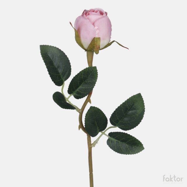 Vaaleanpunainen tekoruusun oksa, 45 cm