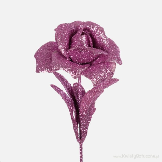 Violetti kimalteleva tekoruusu