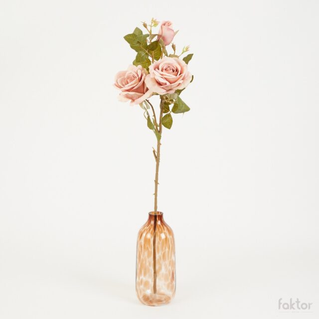 Vaaleanpunainen ruusun tekokukka 80 cm