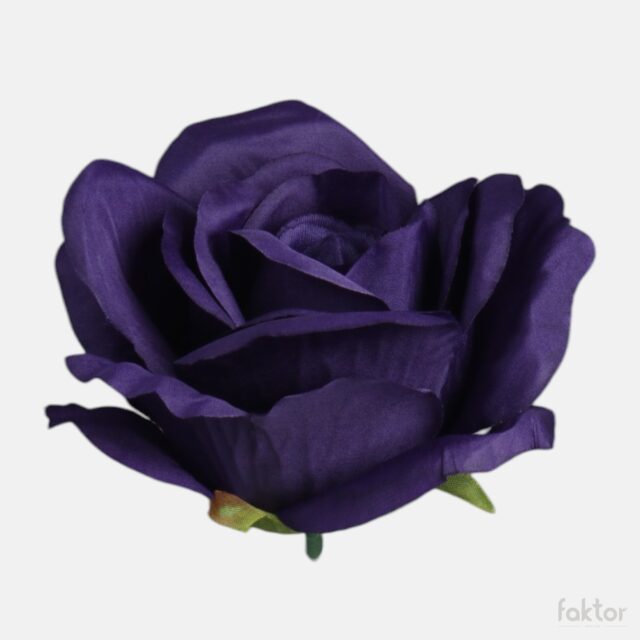 Tummanvioletti avoimen ruusun tekokukkapää