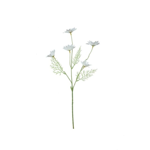 Valkoinen tekokamomillan oksa 52 cm