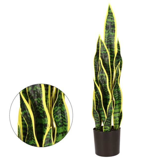 Vihreä tekosansevieria ruukussa, 68 cm