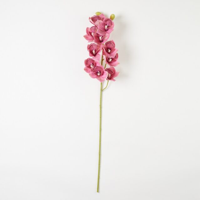Puuterinvärinen silikoninen cymbidium-tekokukkaoksa