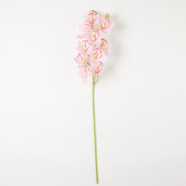 Vaaleanpunainen silikoninen cymbidium-tekokukkaoksa