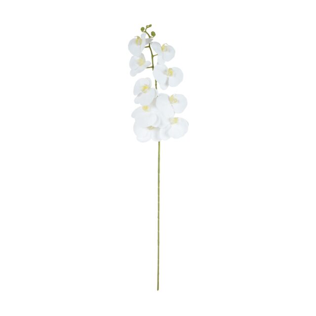 Valkoinen orkidean tekokukkaoksa 102 cm