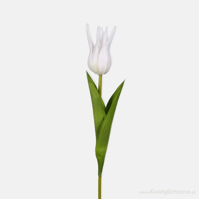 Kermanvärinen tulppaani-tekokukka varrella, 50 cm