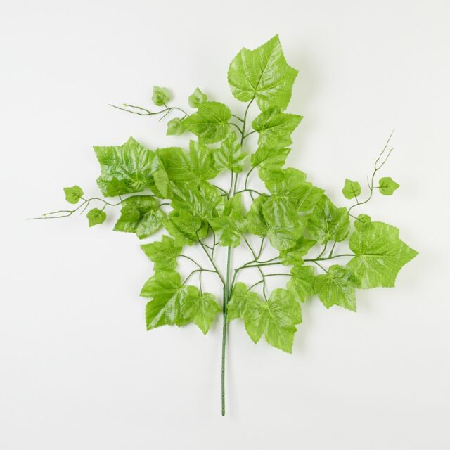 Vihreä tekoviinirypäleen oksa lehdillä, 66 cm