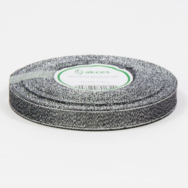 Hopeanharmaa glitterinauha