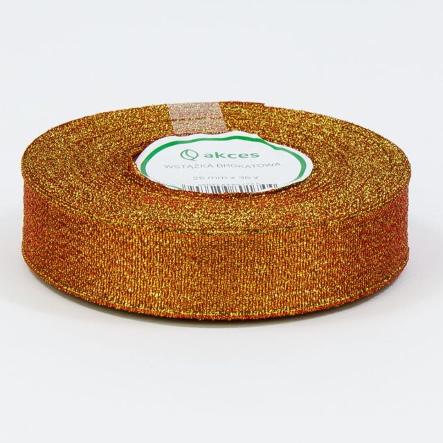 Punainen-kultainen glitterinauha