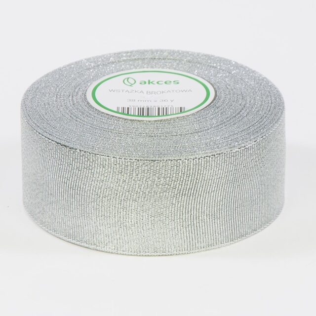 Hopeinen glitterinauha