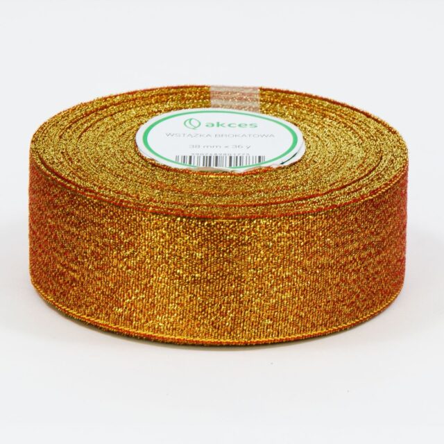 Punainen ja kultainen glitterinauha