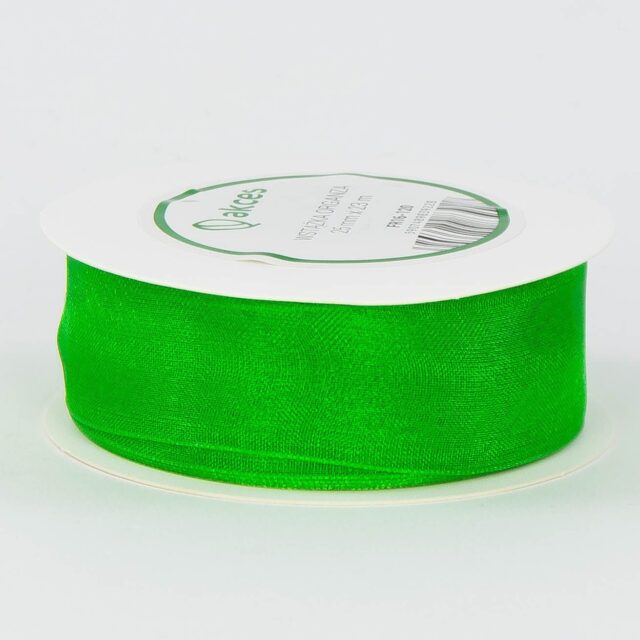 Ruohonvihreä organzanauha 25 mm × 25y
