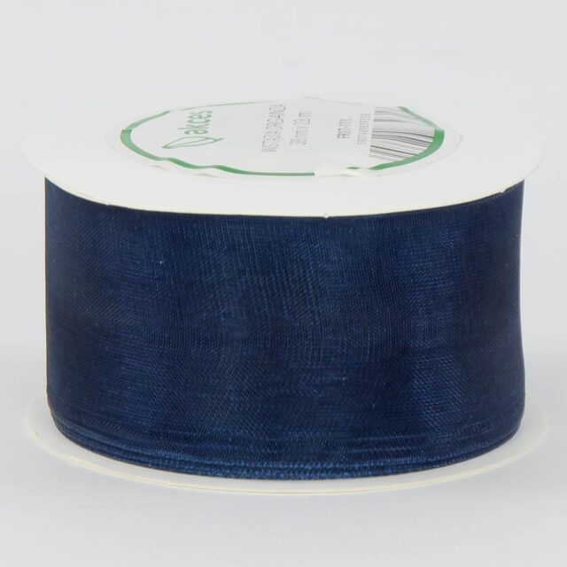 Tummansininen organzanauha 38 mm × 25 y