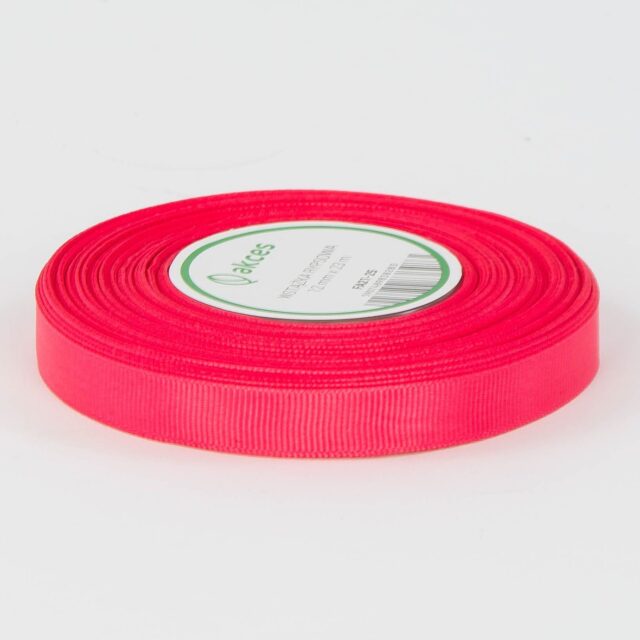 Voimakkaan korallin sävyinen rypsinauha 12 mm × 25y