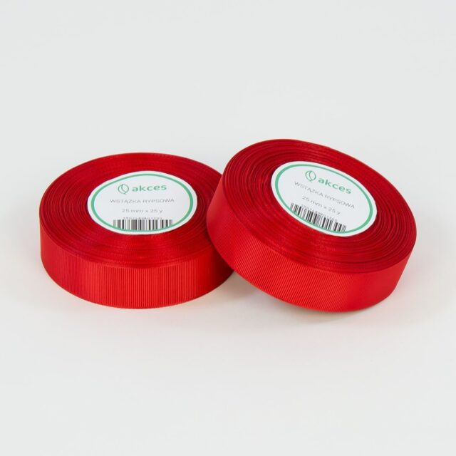 Punainen rypsinauha 25 mm × 25 y