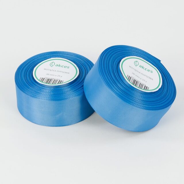 Vaaleansininen rypsinauha 38 mm × 25 y
