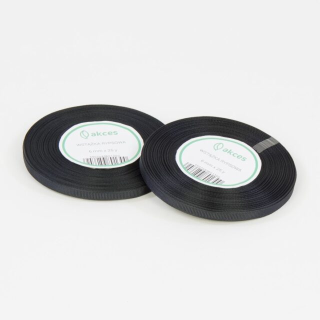 Musta repsinauha 6 mm × 25 y
