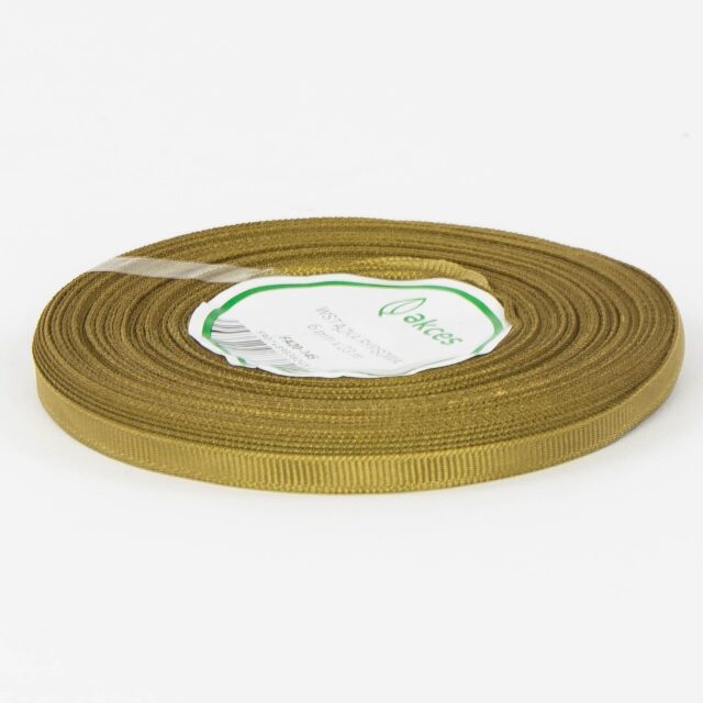 Kultainen grosgrain-nauha 6 mm × 25 y