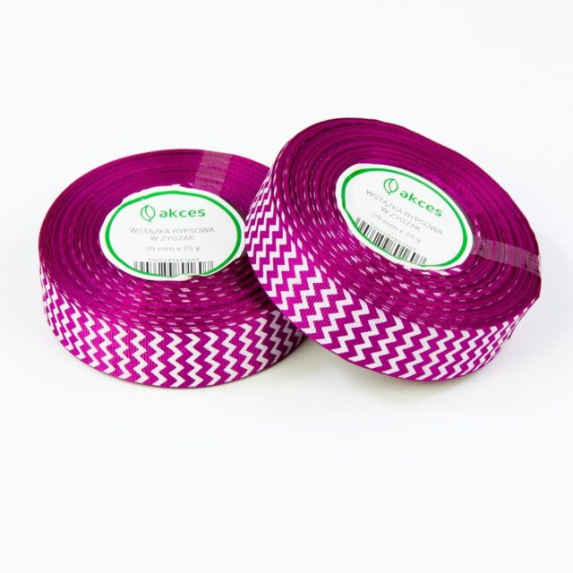Kuninkaallisen violetti siksak-kuvioinen grosgrain-nauha