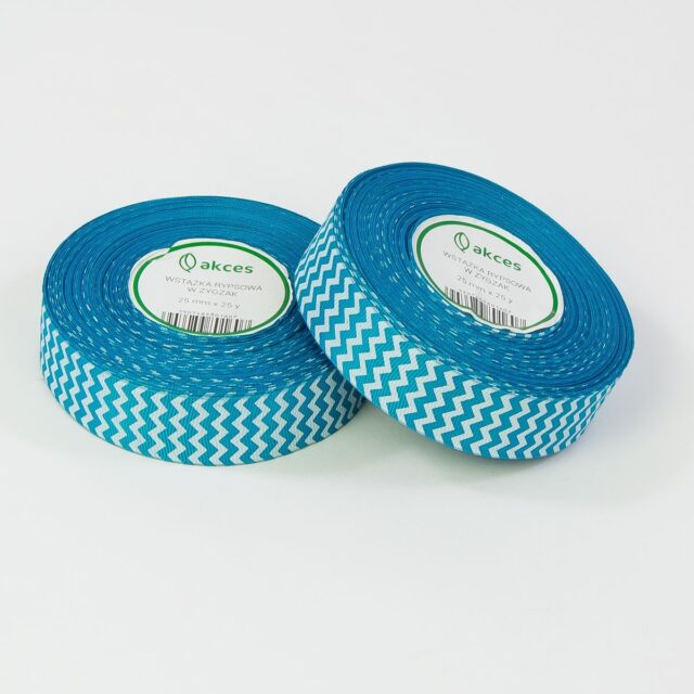 Tummansininen siksak-kuviollinen grosgrain-nauha