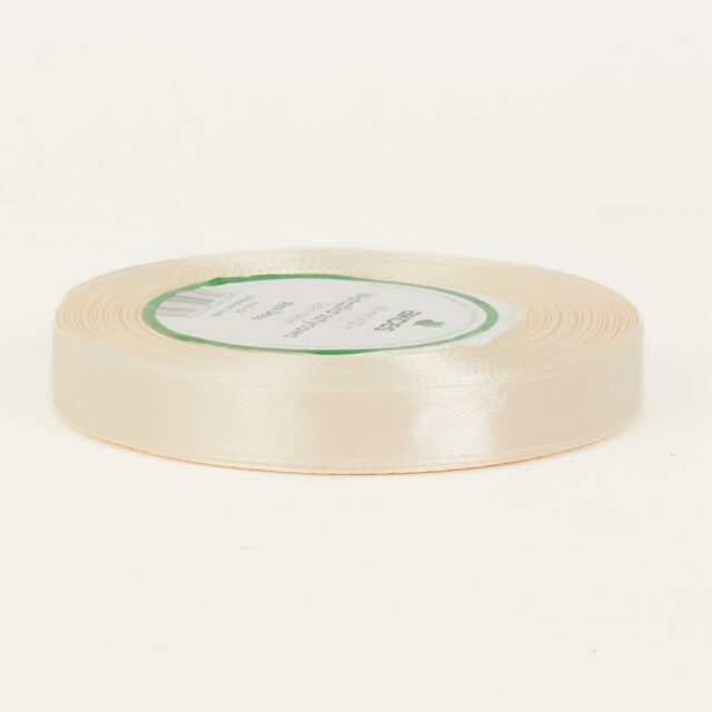 Vaniljanvärinen satiininauha 12 mm × 36 y