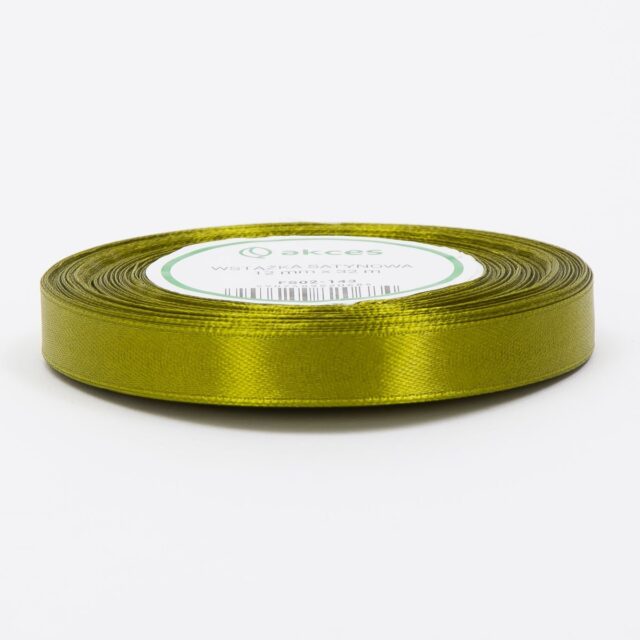 Oliivinvihreä satiininauha 12 mm × 36 y