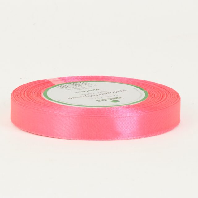 Kirkkaan pinkki satiininauha 12 mm × 36 y