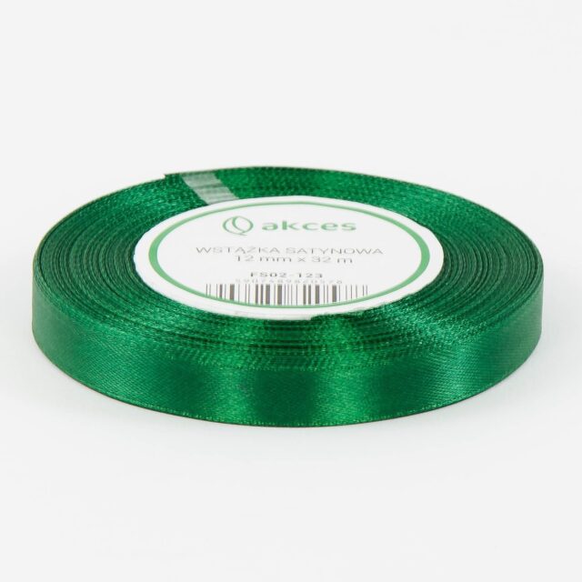 Pullonvihreä satiininauha 12 mm × 36 y