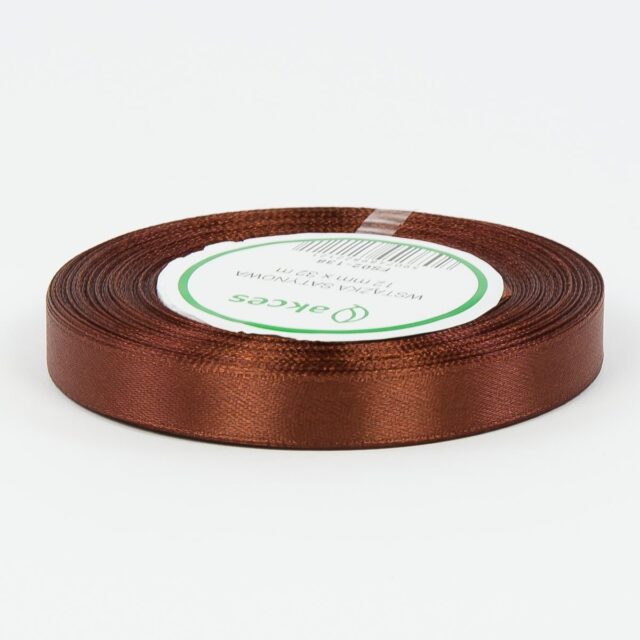 Ruskea satiininauha 12 mm × 36 yd