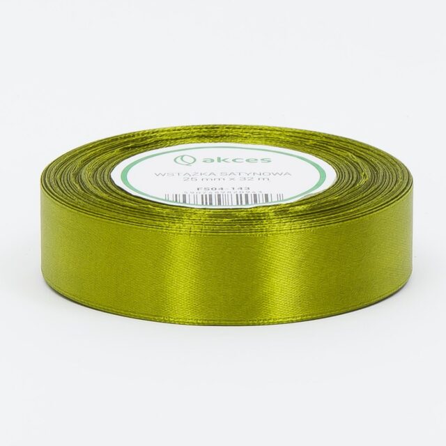 Oliivinvihreä satiininauha 25 mm × 36 y