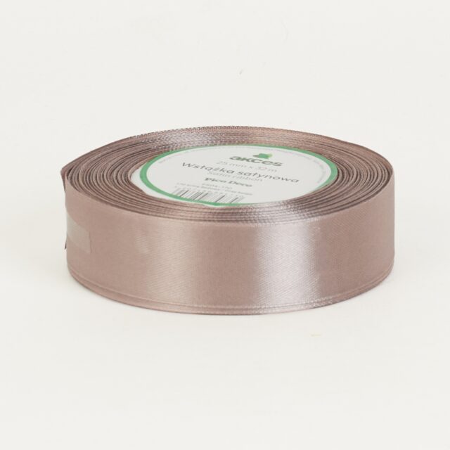 Harmaanbeige satiininauha 25 mm × 36 y