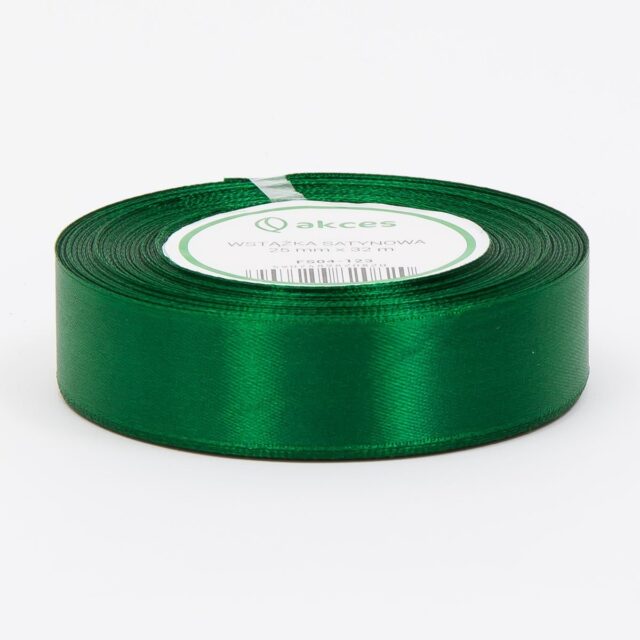 Pullonvihreä satiininauha 25 mm × 36y