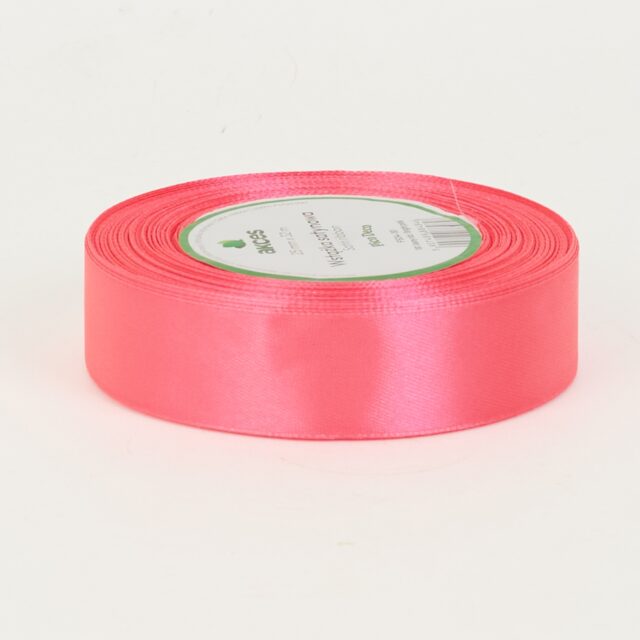 Kirkkaanpinkki satiininauha 25 mm × 36y