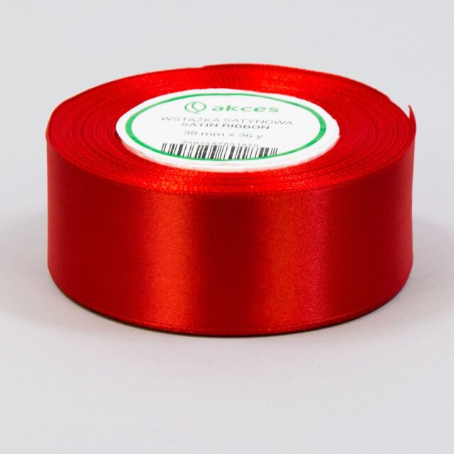 Punainen satiininauha 38 mm × 36 y