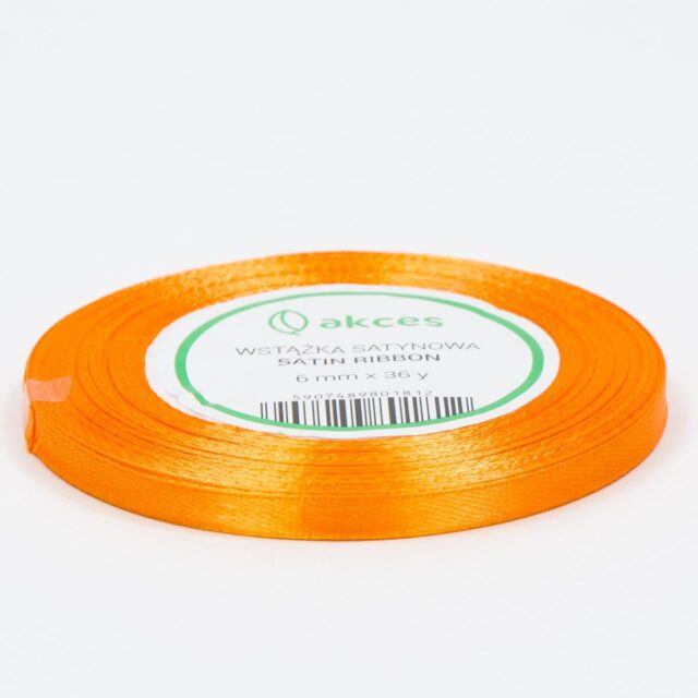 Oranssi satiininauha 6 mm × 36 y