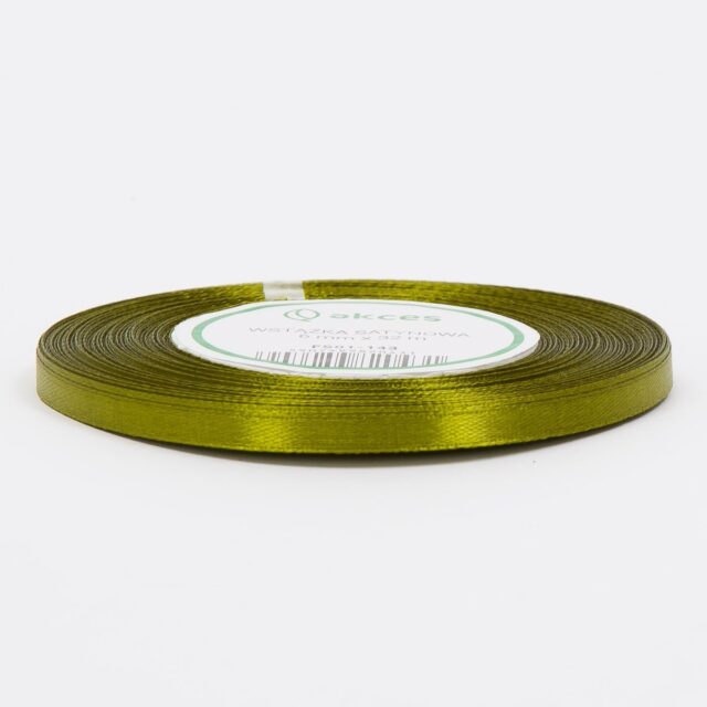 Oliivinvihreä satiininauha 6 mm × 36 y