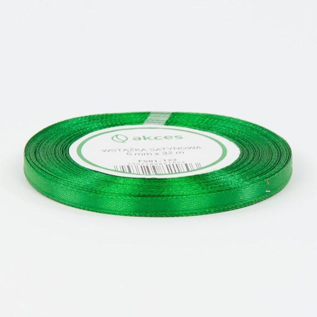 Vihreä satiininauha 6 mm × 36 y